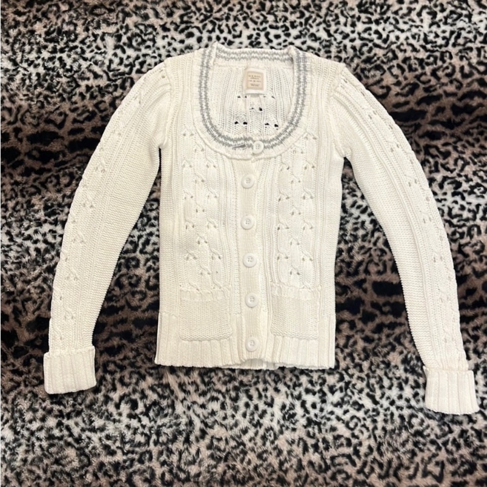 NWOT Old Navy White Scoop Neck Cardigan size XS